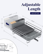 Kitsure Extendable Dish Drying Rack, Large Drying Dish Rack - Image 2