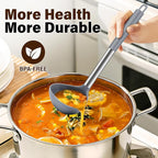 3Pcs Silicone Cooking Spoon Set, Kitchen Utensils Include Solid & Slotted Spoon - Image 6
