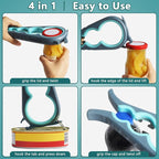 Jar Opener, 6 In 1 Bottle Opener Can Opener - Image 3