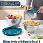 P&P CHEF Blue Mixing Bowls - Image 4
