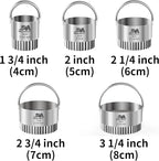 Ripple Biscuit Cutter Set 1.75inch 2inch 2.25inch 2.75inch 3.25inch, Stainless - Image 2
