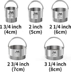 Fluted cookie cutter Set 1.75inch 2inch 2.25inch 2.75inch 3.25inch, Stainless - Image 3
