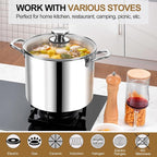 P&P CHEF 12 Quart Tri-Ply Stainless Steel Stockpot, Stock Pot - Image 5