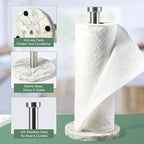 Koville African Marble Paper Towel Holder Countertop, - Image 3