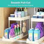 Under Sink Organizers and Storage 2 Pack, Pull-Out Sliding Cabinet Organizer - Image 3