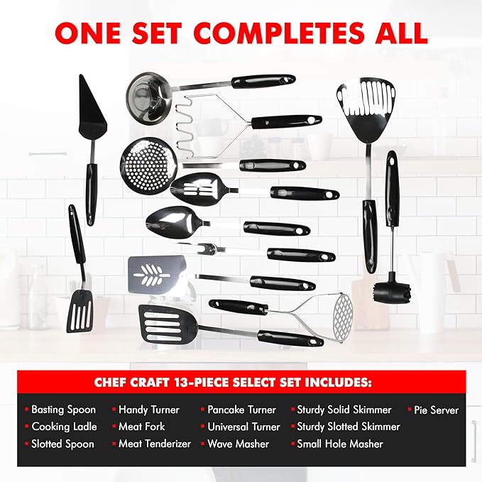 Chef Craft Select Slotted Spoon, 12.75 inch, Stainless Steel - Image 5