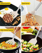 Silicone Cooking Utensil Set, BPA Free Heat Resistant Kitchen Tools - Image 3