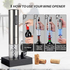 Secura Electric Wine Opener, Automatic Electric Wine Bottle Corkscrew Opener - Image 3