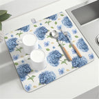 Spring Summer Hydrangea Dish Drying Mat - Image 8
