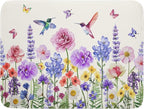 Giwawa Hummingbird Flower Dish Drying Mat 18x24 inch Watercolor Spring Herb by Giwawa