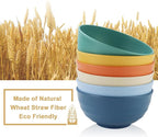 Wheat Straw Bowls 60 OZ, Unbreakable Large Salad Bowls Set of 6, Plastic - Image 3
