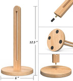 KitchLife Wooden Paper Towel Holder Countertop, Fits Jumbo Roll, Solid - Image 2