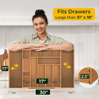 keechee Carbonized Large Bamboo Kitchen Drawer Organizer, 12 Slots Expandable - Image 5