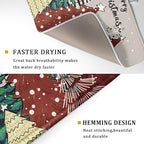 Christmas Trees Dish Drying Mat Winter Holiday Kitchen Dishes Pad 18x24 Inch - Image 3