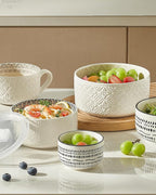 Metahom Ceramic Bowls with Lids Set of 2, Nesting Bowls - Image 5