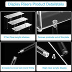 HENABLE Acrylic Display Risers, Acrylic Perfume Stand Organizer, Tabletop Use - Image 4