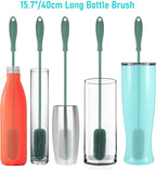 15.7" Silicone Bottle Brush, ddLUCK Water Bottle Cleaner Brush - Image 7