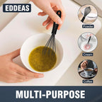 Eddeas Mini Silicone Whisk, Small Silicone Whisk 7+9in, BPA free Non Scratch - Image 5