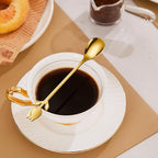 Gold Tulip/Rose Handle 12-Pcs Mini Coffee Spoons Set - Image 9