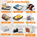 ADBIU Over Sink Dish Drying Rack Snap-On Design Large Dish Drainer Storage - Image 6