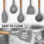 Zulay Kitchen Utensils Set Non-Stick Silicone Cooking Utensils Set - Image 7