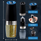 Gravity Electric Salt and Pepper Grinder Set White Elephant Gifts - Image 4