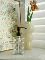 JASAI Diamond Design 12 Oz Glass Soap Dispenser - Image 4