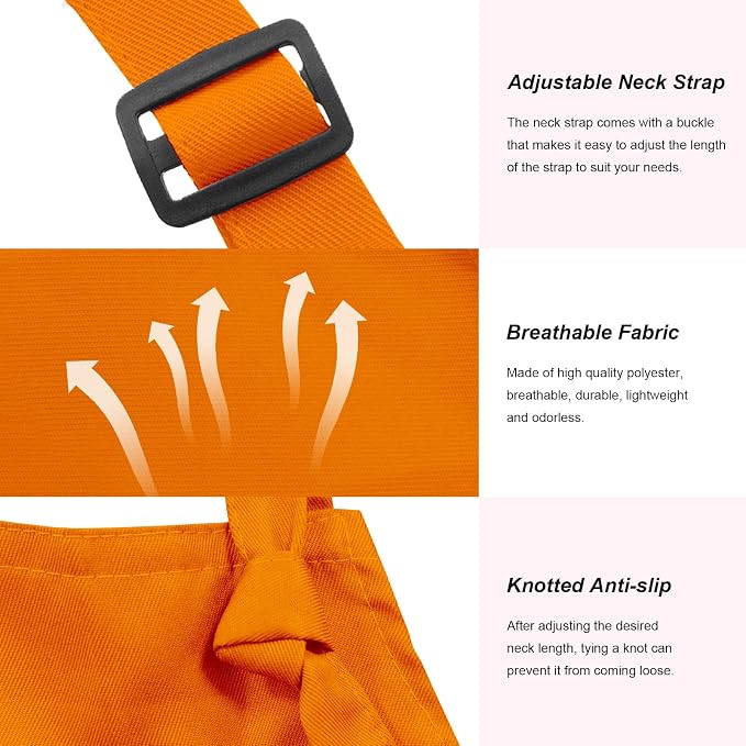 15 Pcs Adult Aprons Bulk with Pockets Adjustable Bib Chef Apron - Image 3