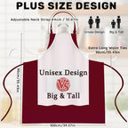 2 Pcs Plus Size Chef Apron, Unisex Professional Apron - Image 3