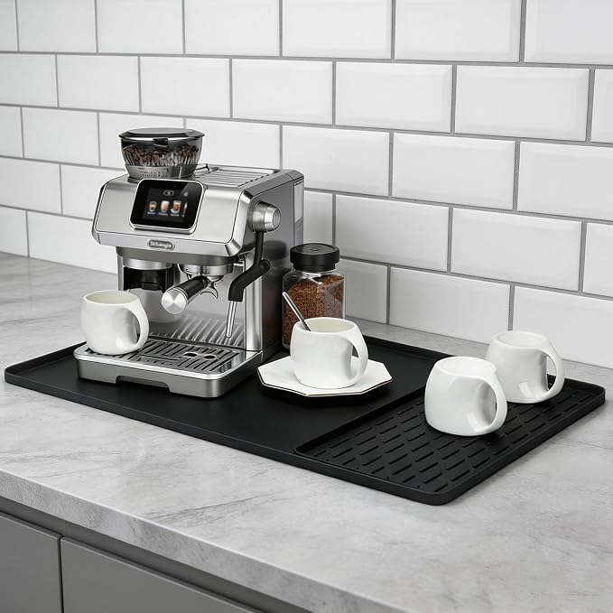Silicone Coffee Mat 24" x 16", Heat Resistant Non Slip Leak Proof by LKYLIVE