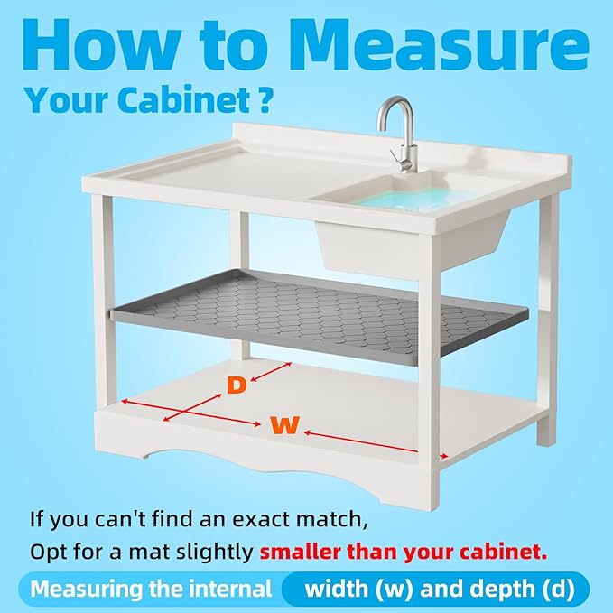 Winisok Silicone Under Sink Mat 31" x 19", kitchen Essentials and Gadgets - Image 6