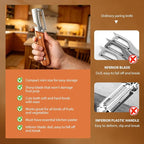3 Pcs Multifunctional Vegetable Peeler, Wooden Handle, Stainless Steel Blade - Image 7