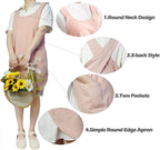 Cotton Cross Back Aprons Solid Color Cooking Kitchen Garden Smock - Image 4