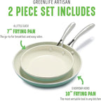 GreenLife Artisan Healthy Ceramic Nonstick, Stainless Steel Handle, Dishwasher - Image 5