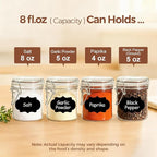 ComSaf 8oz Glass Jars with Airtight Lids, Bulk Cylindrical Jelly Jars - Image 3