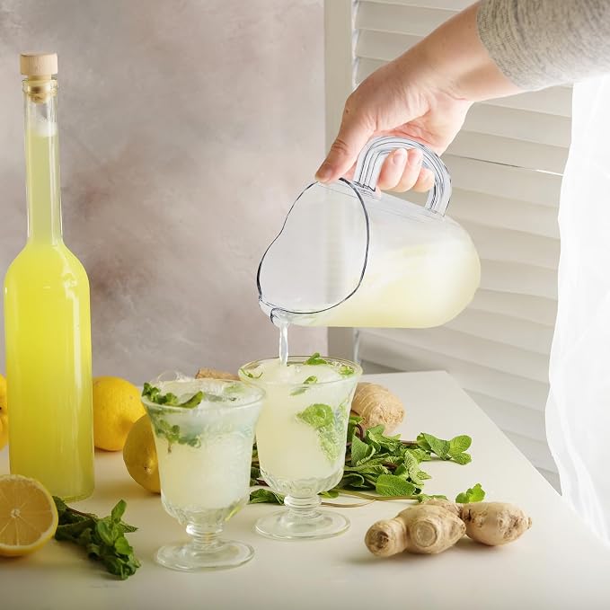 Tessco for you 36 Pcs Plastic Pitchers 60 Ounce Clear Restaurant Jug Large - Image 4