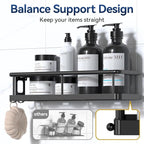 YASONIC Shower Caddy Adhesive, No Drill Bathroom Shower Organizers, - Image 5