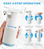RYTOXILO Automatic Soap Dispenser, 2 Pack White Touchless Liquid Soap Dispenser - Image 2