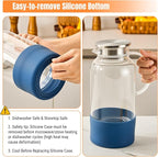 PARACITY Water Pitcher with Silicone Base 61oz/ 1.8L, Hot& Cold Glass Pitcher - Image 2