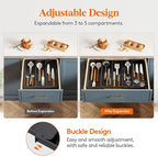 Lifewit Utensil Organizer for Kitchen Drawers, Expandable Cooking Utensil Tray - Image 5
