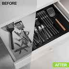Bamboo Kitchen Drawer Organizer, Expandable Silverware Organizer - Image 7