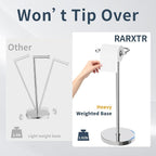 RARXTR Toilet Paper Holder Stand, Post Pivoting Design Free Standing Toilet - Image 4
