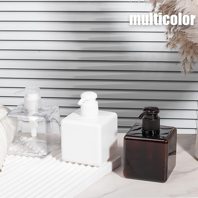 Pump Bottle, Refillable Plastic Empty Lotion Soap Dispenser Liquid Container - Image 5