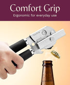 Premium Multifunction Magnetic Manual Can Opener and Bottle Opener, Heavy Duty - Image 8