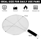11 Inch Grease Splatter Screen for Frying Pan, Stainless Steel Fine Mesh Oil - Image 2