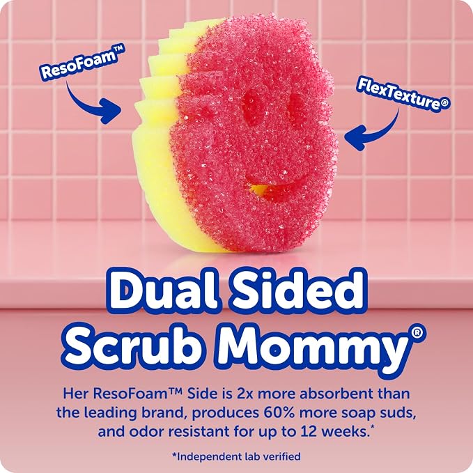 Scrub Mommy Kitchen Sponges + Daddy Caddy Sponge Holder - Image 2
