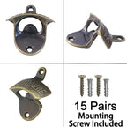 Rustic Wall Mount Bottle Opener, Vintage Brass Bulk Beer Opener Mountable - Image 5