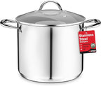 Stainless Steel Stockpot with Tempered Glass Lid 24 Quart, Durable 18/0 by Unknown
