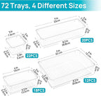 Vtopmart 72 PCS Clear Plastic Drawer Organizers Set, 4-Size Versatile Bathroom - Image 6