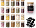 20 Pcs Glass Spice Jars with Airtight Bamboo Lids, Labels and Pen, 2.5oz Mini by ZPGXLRZ
